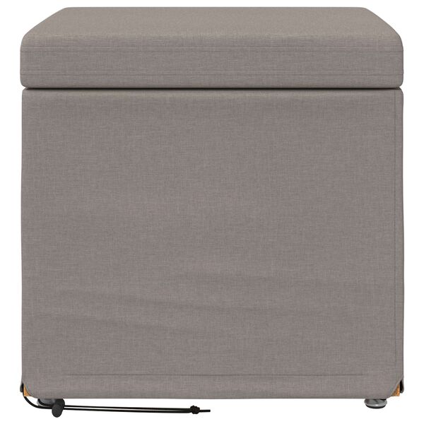 vidaXL Taburet Gr&aring;brun 41 x 41 x 40 cm Stof og konstrueret tr&aelig;