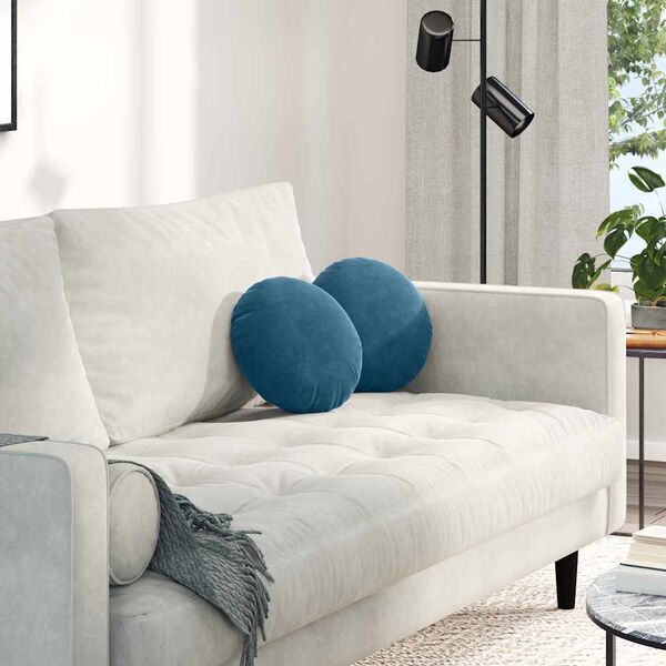 vidaXL S&aelig;depuder 2 pcs Bl&aring; &Oslash; 40 x 13 cm Fl&oslash;jl