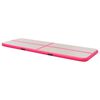 vidaXL oppustelig gymnastikm&aring;tte med pumpe 500 x 100 x 10 cm PVC Pink