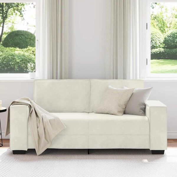 vidaXL 2-personers sofa 180x78x84 cm velour cremefarvet