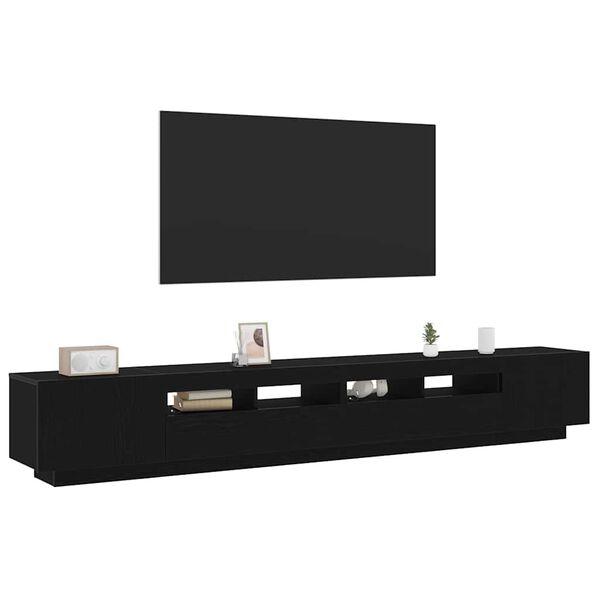 vidaXL TV-m&oslash;bels&aelig;t 3 pcs Sort 260 x 35 x 40 cm Konstrueret tr&aelig;