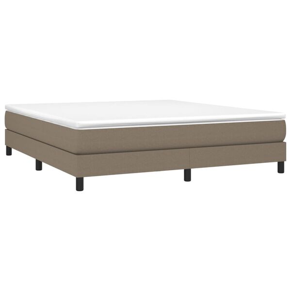 vidaXL Boxspring sengeramme 180x200 cm stof gråbrun