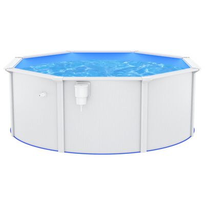 vidaXL swimmingpool med stålvæg 360x120 cm hvid