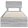 vidaXL Sengestel med skuffe Gr&aring; Sonoma 100 x 200 cm Konstrueret tr&aelig;