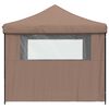 vidaXL Party Tent Brun 292 x 292 x 315 cm Oxford stof