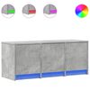 vidaXL tv-bord med LED-lys 97x34x40 cm konstrueret tr&aelig; betongr&aring;