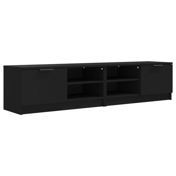vidaXL tv-borde 2 stk. 80x35x36,5 cm konstrueret tr&aelig; sort