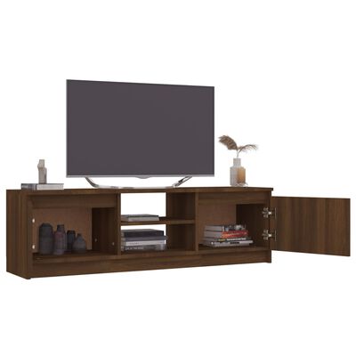 vidaXL tv-bord 120x30x35,5 cm konstrueret træ brun egetræsfarve