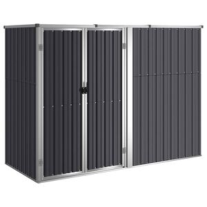 vidaXL redskabsskur til haven 225x89x161 cm galvaniseret st&aring;l antracit