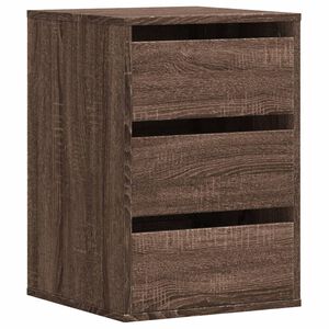 vidaXL kommode til hj&oslash;rne 40x41x58cm konstrueret tr&aelig; brun egetr&aelig;sfarve