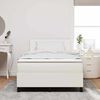 vidaXL Box spring seng Creme og hvid 203 x 120 x 88 cm Corduroy stof