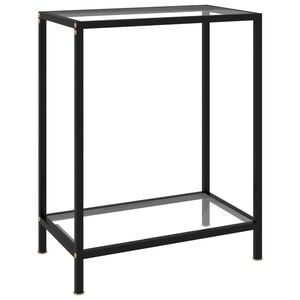 vidaXL konsolbord 60x35x75 cm h&aelig;rdet glas transparent