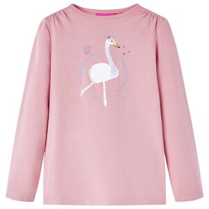 Lang&aelig;rmet T-shirt til b&oslash;rn str. 116 lyser&oslash;d