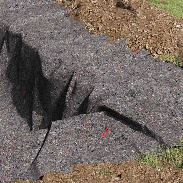 vidaXL Damfleece Gr&aring; 1 x 25 m Polyester og Bomuld