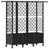vidaXL H&aelig;vet Bed med Trellis og Tag Sort 163,5 x 40 x 142 cm PP
