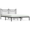 vidaXL sengeramme med sengegavl 183x213 cm metal sort