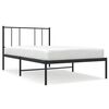 vidaXL sengeramme med sengegavl 100x190 cm metal sort