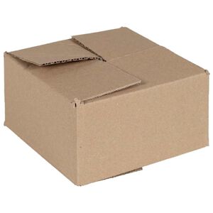 vidaXL Foldbar Kasse 50 stk. Naturfarvet 15 x 15 x 8 cm Pap