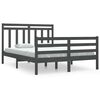 vidaXL sengeramme 135x190 cm Double massivt fyrretr&aelig; gr&aring;