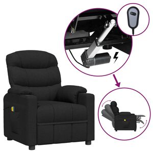 vidaXL eldrevet massagestol stof sort
