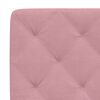 vidaXL sengeramme med LED uden madras 80x200 cm velour pink