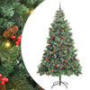 vidaXL Kunstigt juletr&aelig; 300 LED'er Varm hvid PVC og metal Gr&oslash;n
