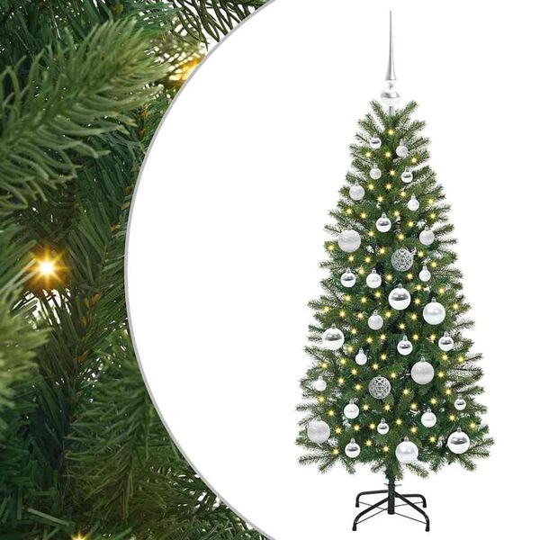 vidaXL Kunstigt juletr&aelig; med 150 LED'er Gr&oslash;n 120 cm PE og PVC
