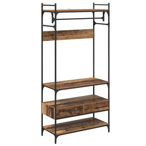 vidaXL Garderobeskab Gammelt tr&aelig; 89 x 39 x 184.5 cm Konstrueret tr&aelig;