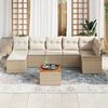 vidaXL Havesofa S&aelig;t med opbevaring 8 pcs Beige og creme polyrattan