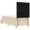 vidaXL Box spring seng med madras Creme 80 x 200 cm Stof