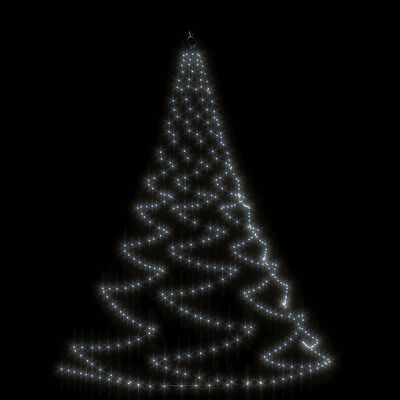 vidaXL LED-juletræ til væg med metalkrog 720 LED'er 5 m kold hvid