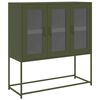 vidaXL skab 100,5x39x107 cm koldvalset st&aring;l olivengr&oslash;n