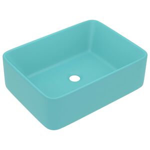 vidaXL luksush&aring;ndvask 41x30x12 cm keramik mat lysegr&oslash;n