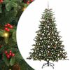 vidaXL Kunstigt juletr&aelig; med stativ Gr&oslash;n 180 cm PVC og metal og plast
