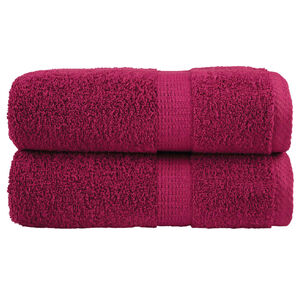 vidaXL Premium vaskeh&aring;ndkl&aelig;der SOLUND 2 stk. bordeaux 30x30 cm 600 gsm