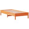 vidaXL sengeramme uden madras 100x200 cm massivt fyrretr&aelig; gyldenbrun