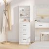 vidaXL Highboard med skuffe Hvid 40 x 41 x 135 cm Konstrueret tr&aelig;