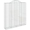 vidaXL buet gabionkurv 200x30x200/220 cm galvaniseret jern