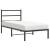 vidaXL sengeramme med sengegavl 90x190 cm metal sort