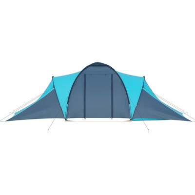 vidaXL campingtelt 6 personer blå og lyseblå