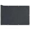vidaXL altanafsk&aelig;rmning 400x75 cm PVC antracitgr&aring;