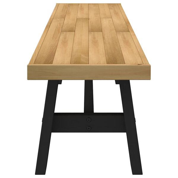 vidaXL spiseb&aelig;nk NOAIN A-formede ben 180x40x45 cm massivt tr&aelig; fyrretr&aelig;