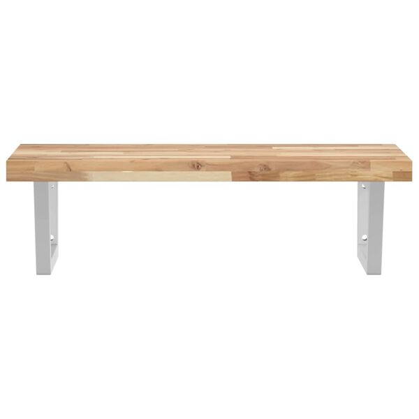 vidaXL v&aelig;gh&aelig;ngt badev&aelig;relseshylde st&aring;l og massivt akacietr&aelig;