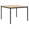 vidaXL Spisebord Naturfarvet 110 x 110 x 75 cm Massiv fyrretr&aelig;