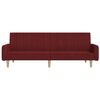 vidaXL 2-personers sovesofa med fodskammel stof vinr&oslash;d