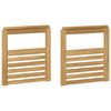 vidaXL Arml&aelig;nsmodul 2 pcs Hvid 59 x 6 x 61 cm Massivt Akacietr&aelig;