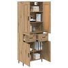 vidaXL Highboard med skuffe 2 pcs Artisan Egetr&aelig; Konstrueret tr&aelig;