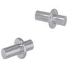 vidaXL Hylde Peg 2 stk. S&oslash;lv 8,6 x 8,6 x 14,6 mm St&aring;l