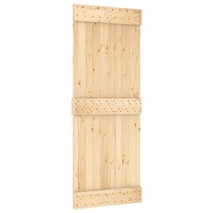 vidaXL Skyded&oslash;r NARVIK Naturfarvet og sort 80 x 210 cm (213,5 cm)