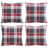 vidaXL sofahynder 4 stk. r&oslash;dt ternm&oslash;nster 60x60 cm stof